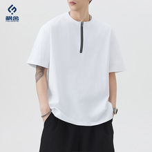 枫舍男装 /夏季重磅300克POLO纯棉短袖t恤男国潮美式宽松日系休闲