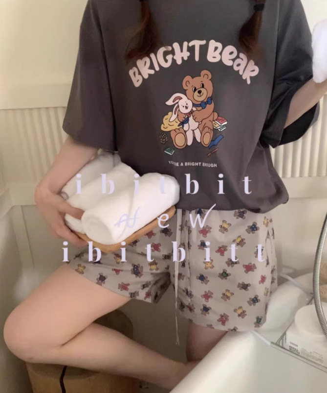 더블 짧은 깊은 회색 곰 토끼