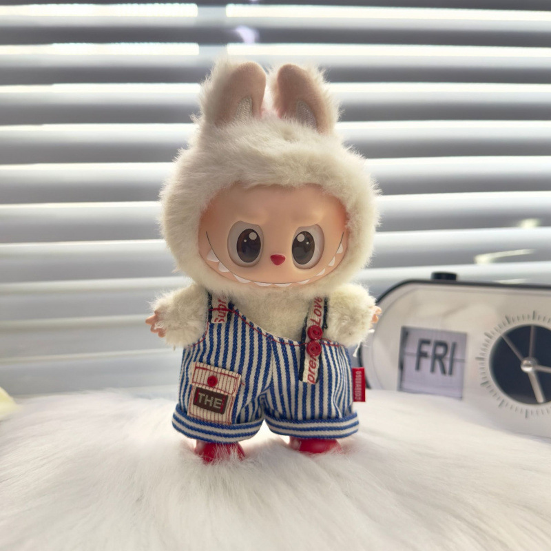 Suitable for 17cm Doll Wearing Doll Dress-Up Doll Clothes Keychain Navy Cotton Doll Clothes