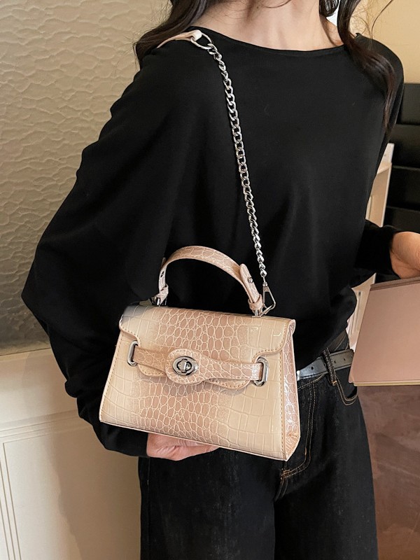 Nicho de diseño ligero de lujo cocodrilo bolso de mano pequeño bolso de mano de mujer nueva venta caliente alta sensación de cadena universal bolso de mochila