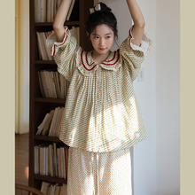 2026春秋夏季新品 100%棉甜美玫瑰碎花家居服套装 可外穿公主睡衣