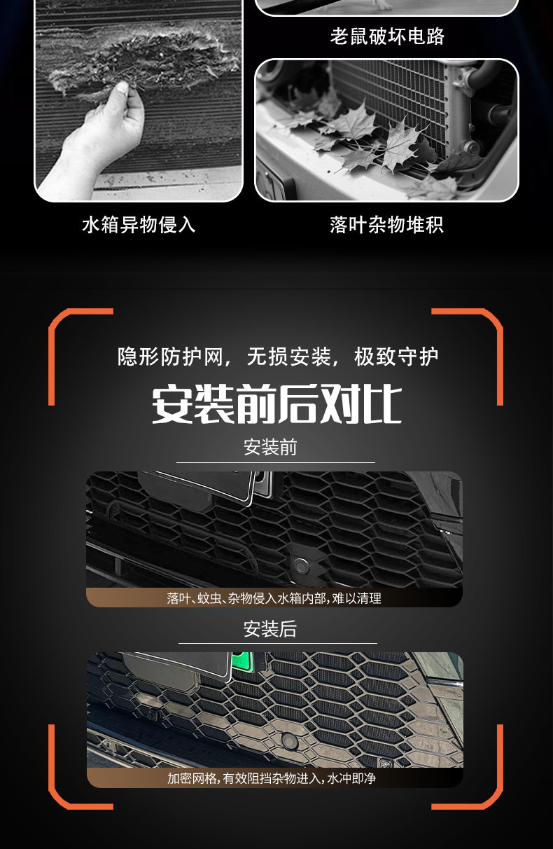 26 models of Tank 700hi4z/hi4t front grille insect-proof net, modified radiator protection net, specifically designed to prevent mosquitoes, insects, and catkins