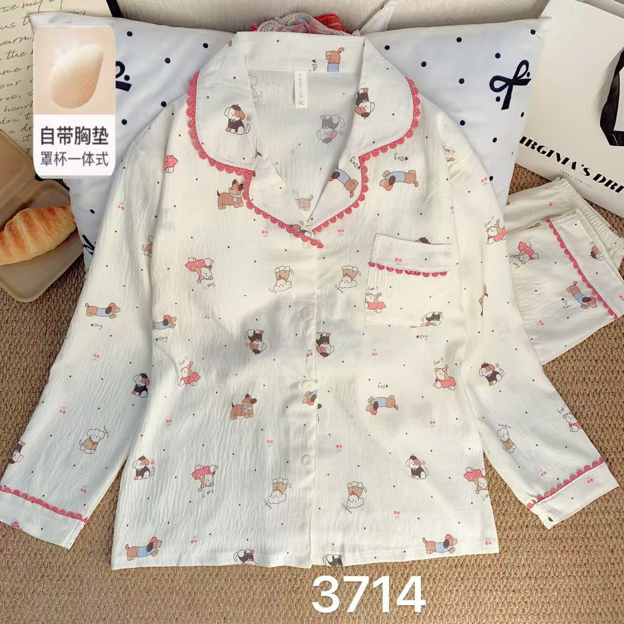 Algodón suave al por mayor transfronterizo nube nuevo pijama de mujer de verano pantalones cortos de mangas cortas estudiantes cardigans delgado cubierta de ropa para el hogar