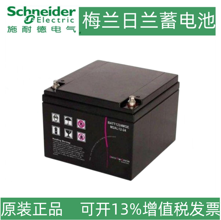 MGE梅兰日兰蓄电池 M2AL12-24铅酸免维护12V24Ah 全新正品UPS电源