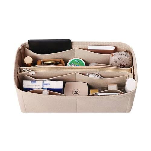 Cross-border sourcing felt makeup bag Central tote bag with inside organizer felt inner bag