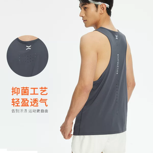 Summer Lightweight Breathable Sports Quick-Drying Vest-Style Running Fitness Top Sleeveless Ice Silk Stretchy Plus Size