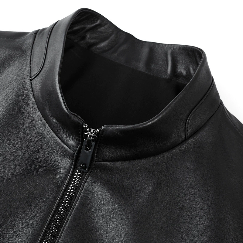 Autumn fashionable trend jacket, genuine leather