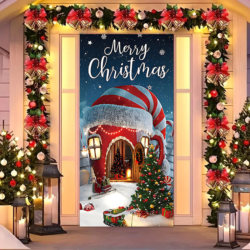 Transfronterizos JIT Navidad decoración colgante festivales atmósfera etiqueta de puerta fiesta atmósfera de fondo decoración cubierta de puerta