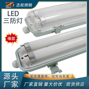 T8 three-proof lamp fluorescent lamp T8 single tube double tube three-proof lamp bracket waterproof three-proof lamp