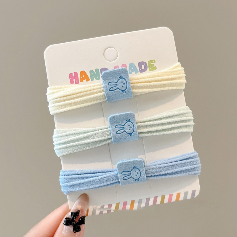 Klein azul oso anillo de cabello cola de caballo alta no colapsar correa de correa de cabello de alta altura elástica duradera atada cabello tocado de cabello