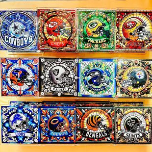 NFL Football Team American Football TK Cross-border Explosions Acrylic Pen Cartridge Pencil Case Cosmetic Cartridge Bead String Storage