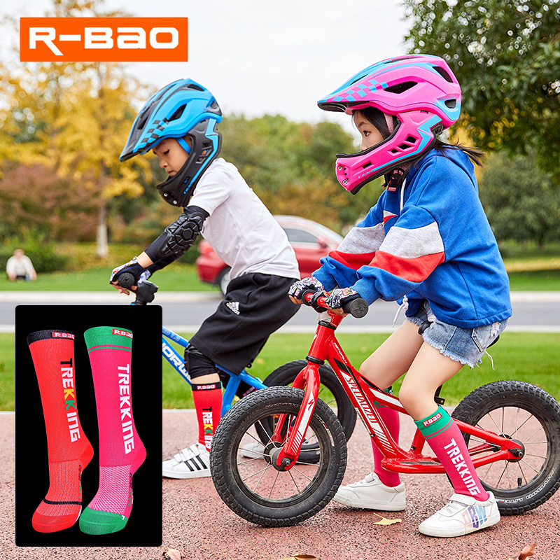 R-BAO children's balance bike socks cycling socks boys and girls running ability socks 2-6 years old bicycle stockings 04