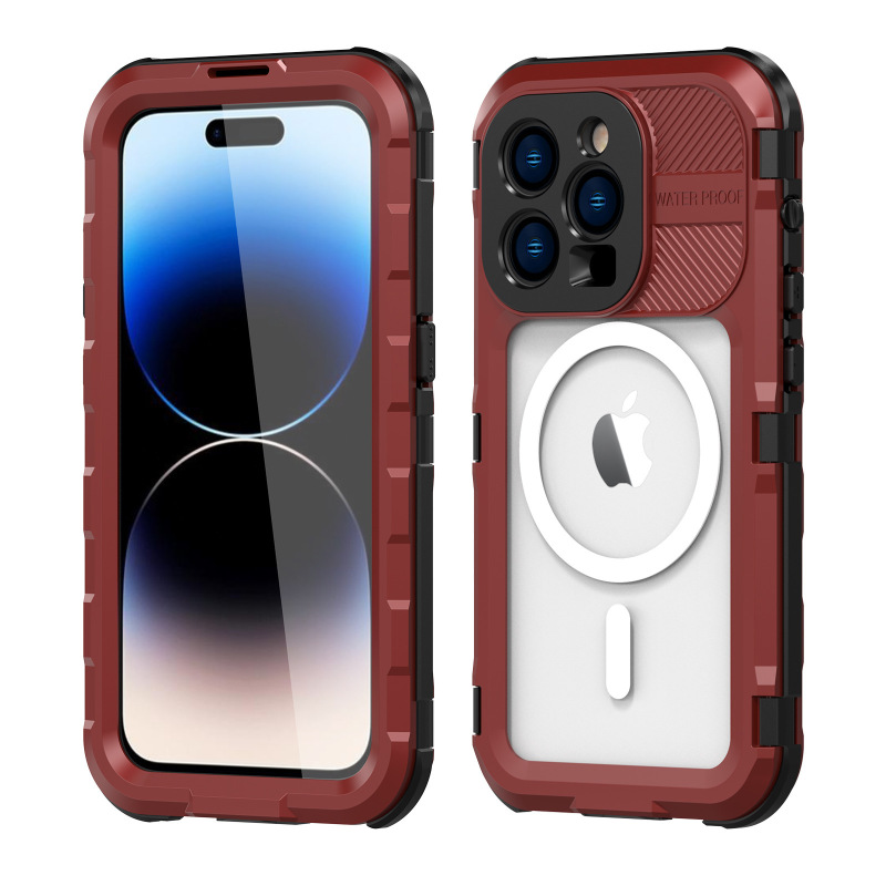 防水携帯電話カバー金属ケースはアップルiPhone 14 Pro Max携帯電話潜水保護カバーに適している|undefined