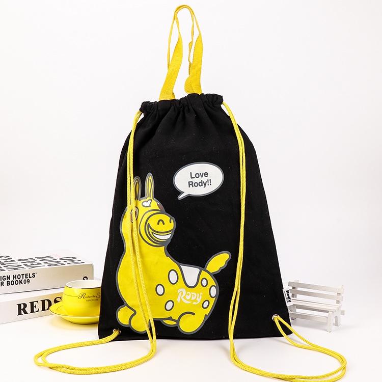 空白棉布束口袋客制广告抽绳棉布袋收纳束口背包袋批发彩印拉绳袋