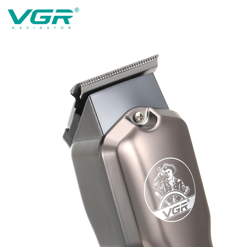 Cortadora de Pelo Eléctrica VGR675 de Alta Potencia con Pantalla LCD Digital, Juego de Dos Piezas para Salón de Belleza