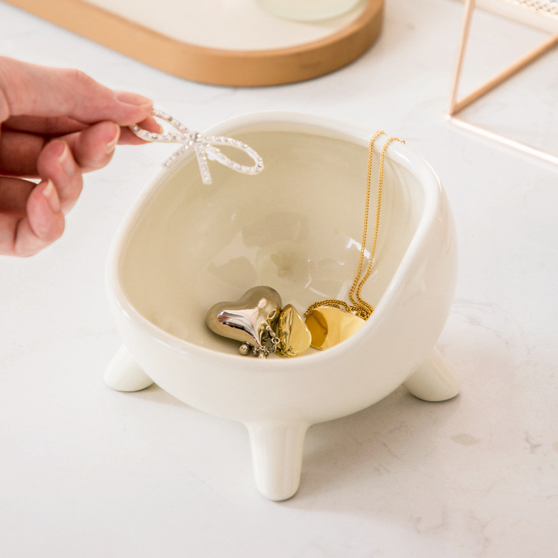 Zapatero de cerámica puerta Entrada entrada clave caja de almacenamiento decoración sala de control remoto bandeja decorativa