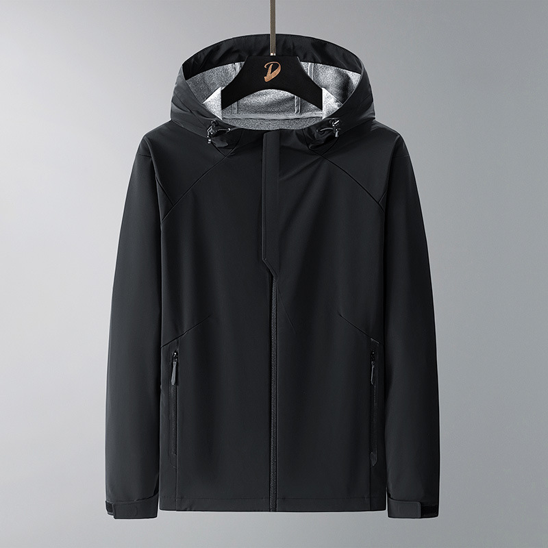 2025 New Outdoor Casual Couple Fashion Soft Shell Business Men's Hooded Mountaineering Jacket Sports Jacket