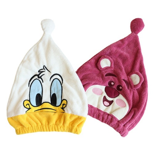 Children's dry hair cap  new thickened coral velvet cartoon baby shower cap for men and women Baotou dry hair absorbent towel