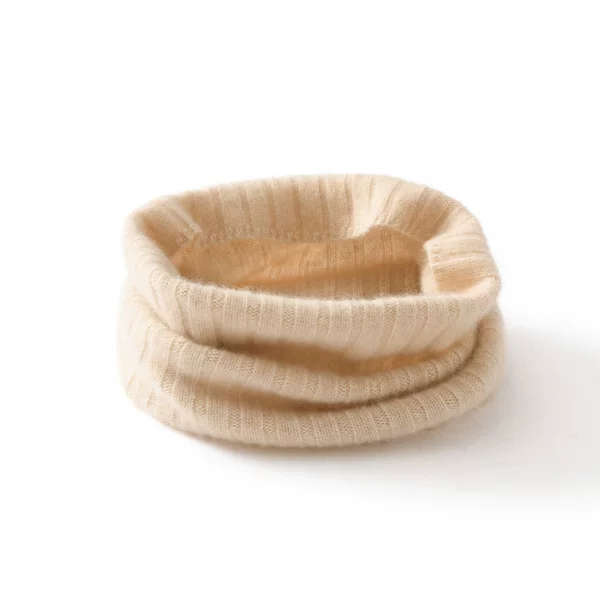 100% cashmere, 2026 autumn/winter new collection, women's striped, thickened neck warmer, solid color, simple, versatile, and warm knitted scarf