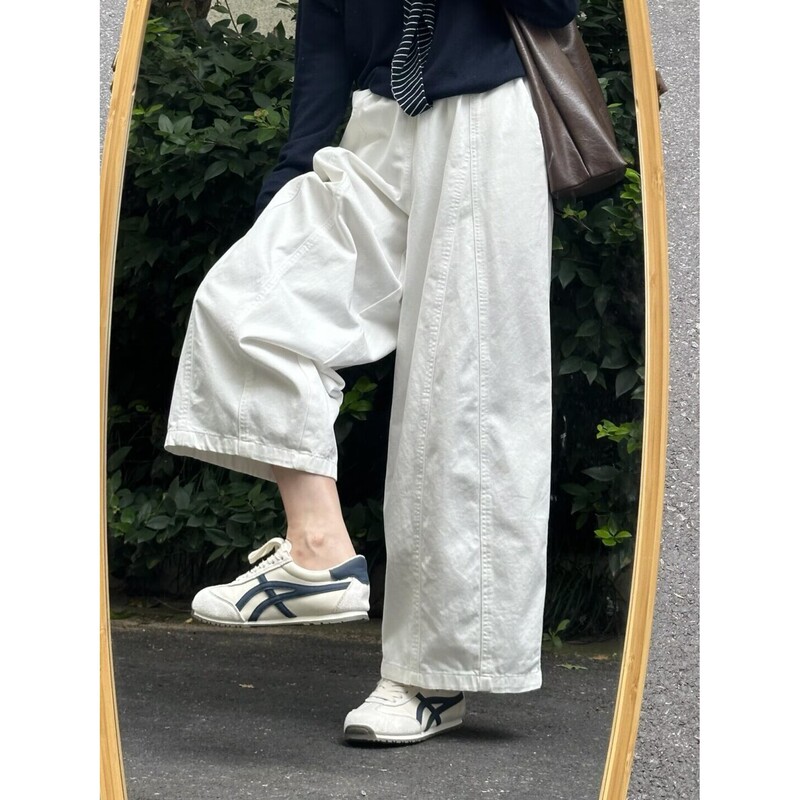 Old Money Style Slimming Wide-Leg Pants for Women, Summer Thin Comfortable Casual Pants, Versatile Elastic Waist Cargo Pants Old Money Style Slimming Wide-Leg Pants for Women, Summer Thin Comfortable Casual Pants, Versatile Elastic Waist Cargo Pants