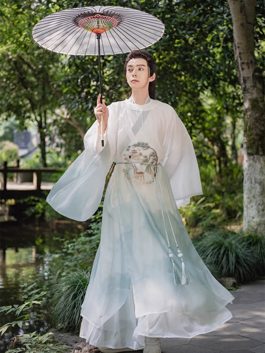 Оригинальный Hanfu 2024 новый Ming с круглым вырезом одежды для мужчин и женщин