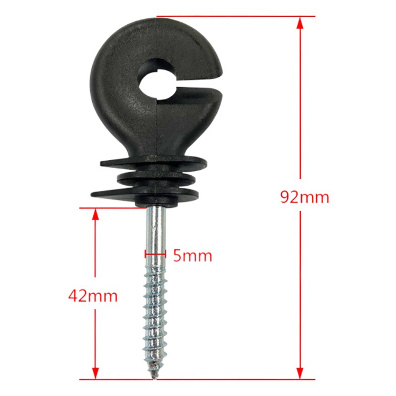 Aislador Autorroscante para Cerca Electrónica de Plástico y Metal