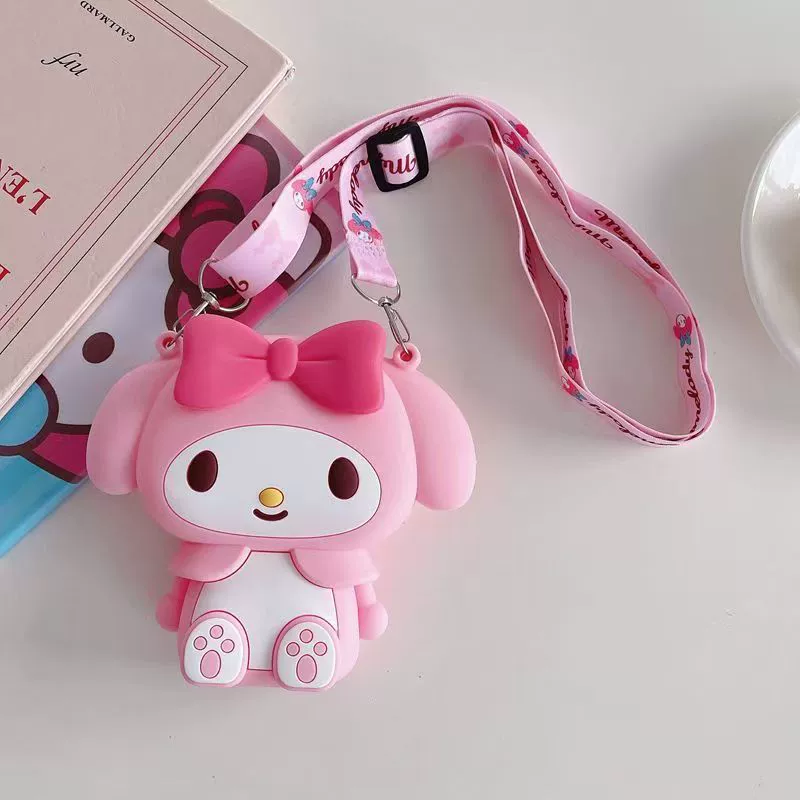 Children's bag, cartoon brand wallet, fashionable silicone shoulder bag