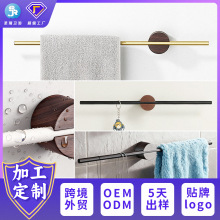 加工定制毛巾架免打孔304不锈钢卫生间浴室轻奢毛巾杆单杆OEM/ODM