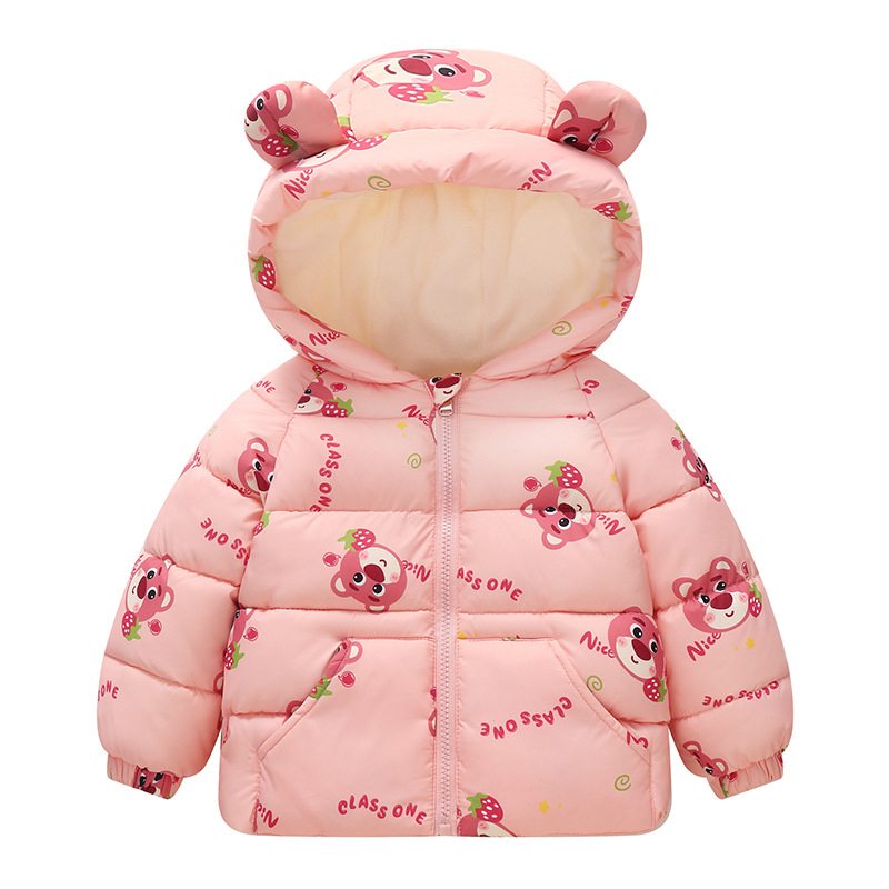 872 Comercio exterior transfronterizo otoño e invierno ropa de algodón para niños más ropa de algodón de terciopelo ropa para niños ropa de algodón para bebés y niños, abrigos de algodón para bebés para niños y niñas