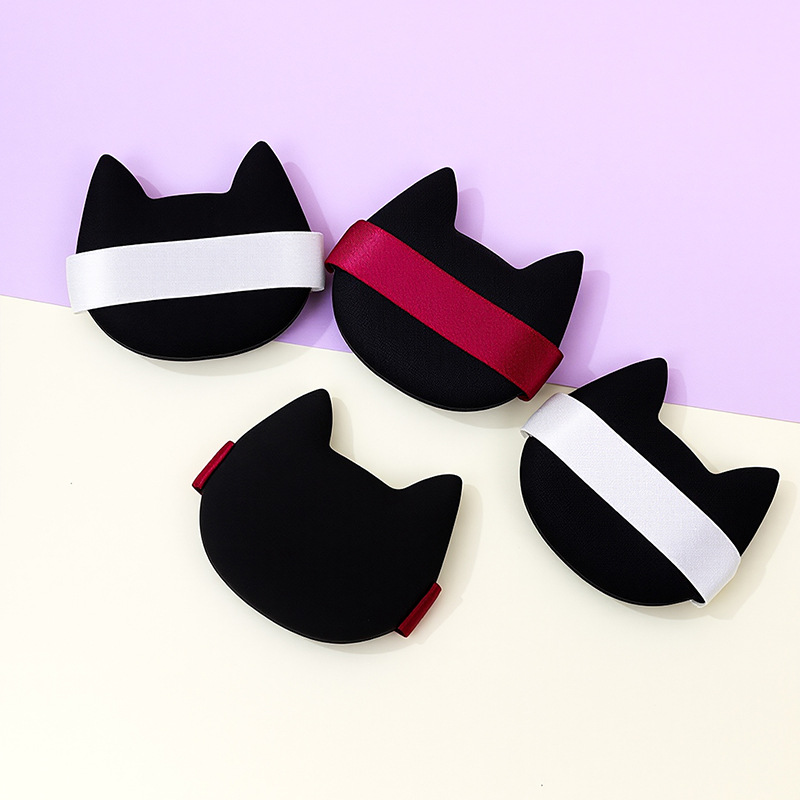 Fábrica personalizada cabeza de gato sin látex cojín de aire seco y húmedo de doble uso esponja de maquillaje soplo de polvo impresión transfronteriza logo belleza huevo