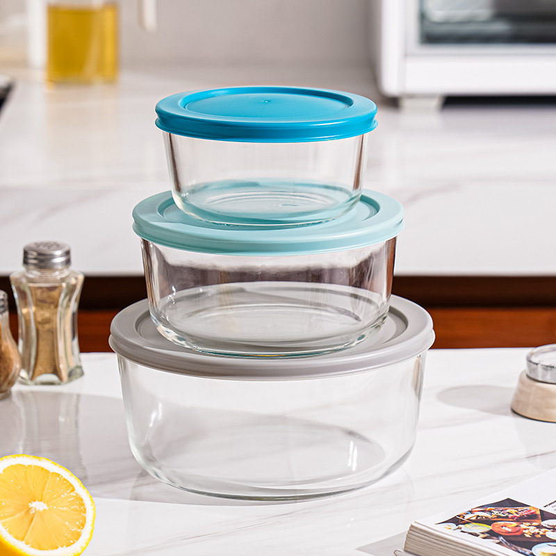 Round Bowl Round Glass High Temperature Resistant Simple Crisper Glass Bowl Household Fruit Glass Salad Bowl Large Lunch Box Round Bowl Round Glass High Temperature Resistant Simple Crisper Glass Bowl Household Fruit Glass Salad Bowl Large Lunch Box