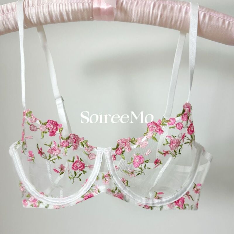 New Style Large Bust Minimizing Heavy Embroidery Lingerie Set for Women, Anti-Sagging Floral Design Without Padding, Sensual Bra Set New Style Large Bust Minimizing Heavy Embroidery Lingerie Set for Women, Anti-Sagging Floral Design Without Padding, Sensual Bra Set