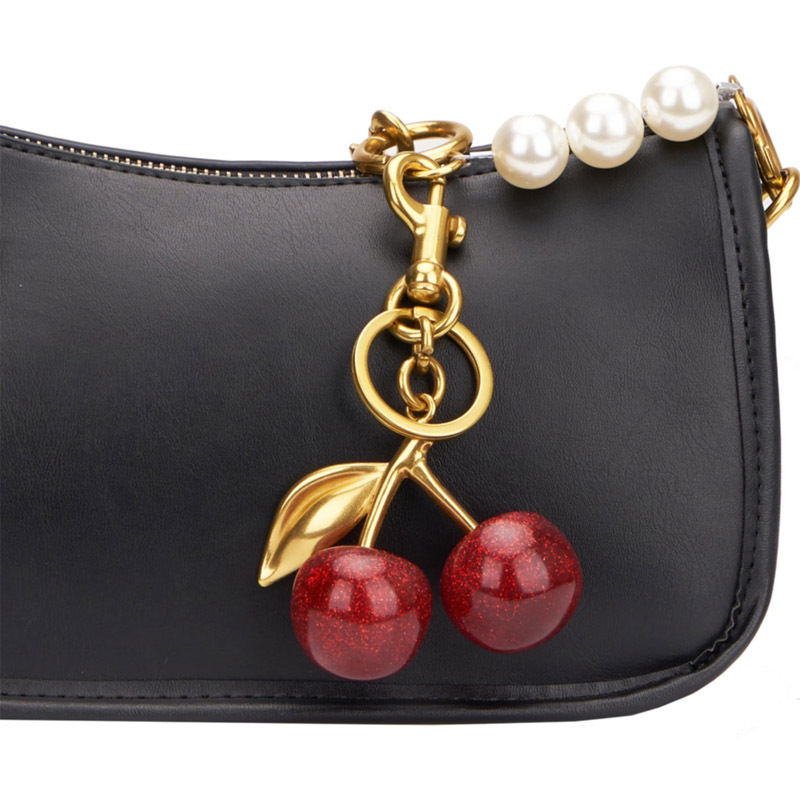 Women's Gender Cute Cherry Artificial Crystal Alloy Women's Keychain