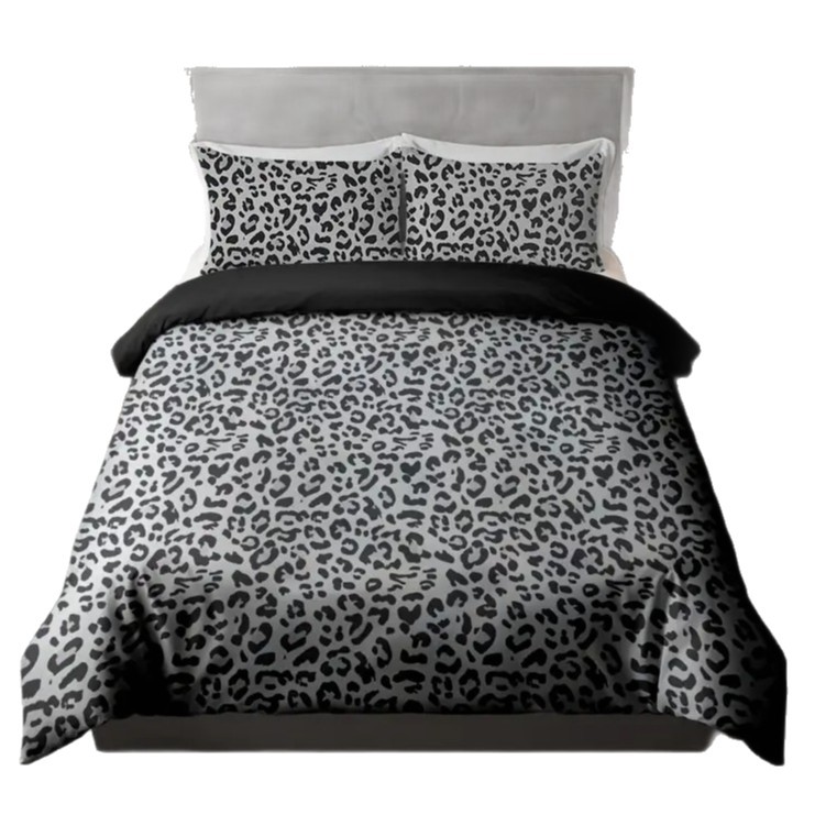 TEMU / JIT Fashion Leopard Pattern 3D Digital Printed Colchón Colchón Kit de cama