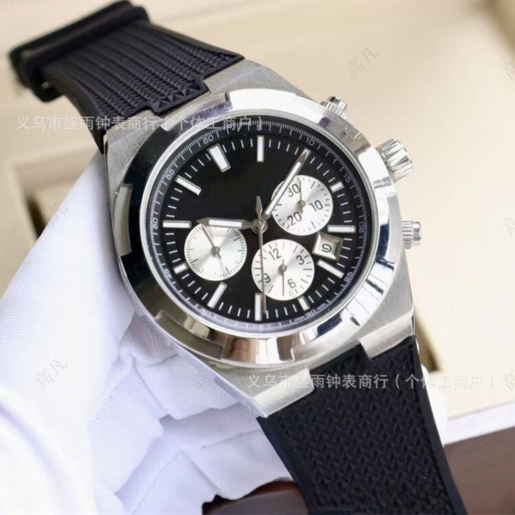 Jiangjia Zongheng Sihai Series Fully Automatic Mechanical Watch with Rubber Strap, Six Hands, Calendar, Luminous, High-Quality Men's Mechanical Watch