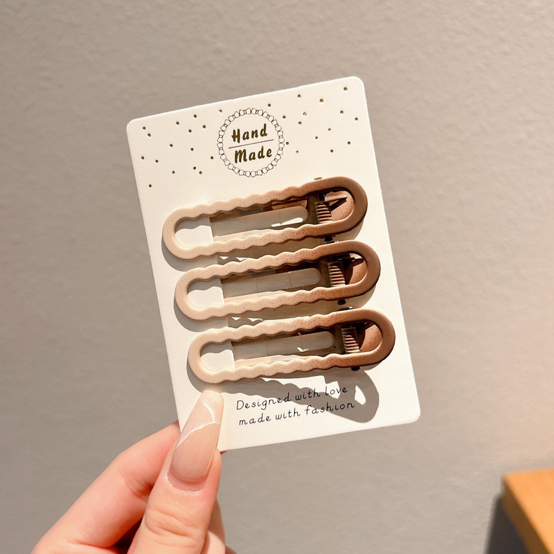 Rosa horquilla hembra niños lindo pelo roto Bangs clip bebé no duele el pelo horquilla niña duckbill clip tocado