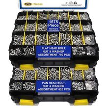 1575pcs 304�����ʮ����ĸ��˨��װ919pcs̼�ֶ�п������˨��װ