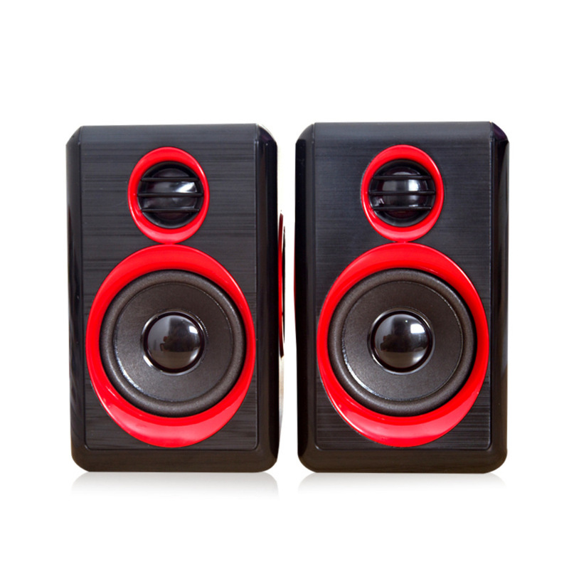 Brushed Panel Computer Speaker USB 2.0 Small Desktop Laptop Speaker Pair 2.0ft-165 Cross-Border
