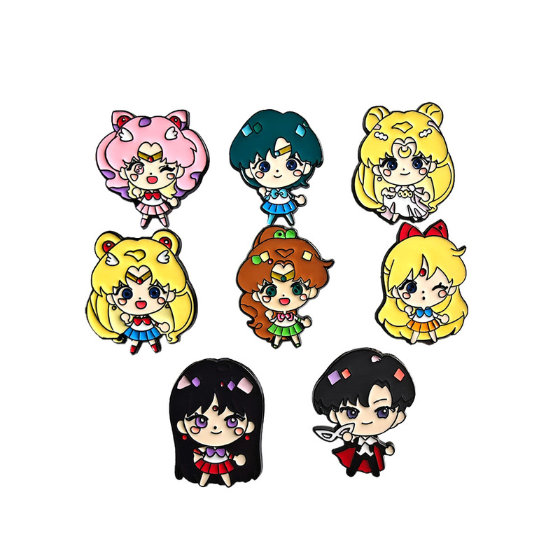 Classic Japanese Anime Sailor Moon Series Brooch Water Ice Moon Moon Hare Badge Clothing Bag Decoration Accessories