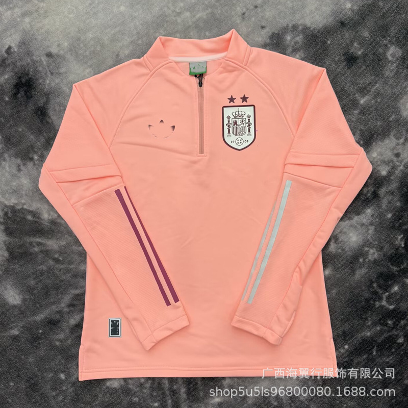 New spring and autumn collection of Spanish national team training jerseys, available for adults and children, suitable for both training and matches, for export