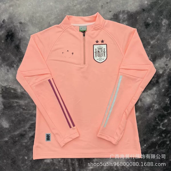 New spring and autumn collection of Spanish national team training jerseys, available for adults and children, suitable for both training and matches, for export