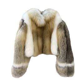 海宁2023冬季新款狐狸毛整皮皮草外套短款女 保暖 欧美风时尚气质
