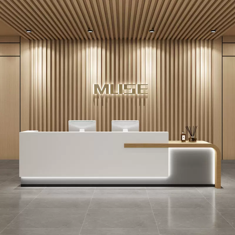 美容院吧台服装店培训机构收银台柜台前台接待台现代商务现代简约