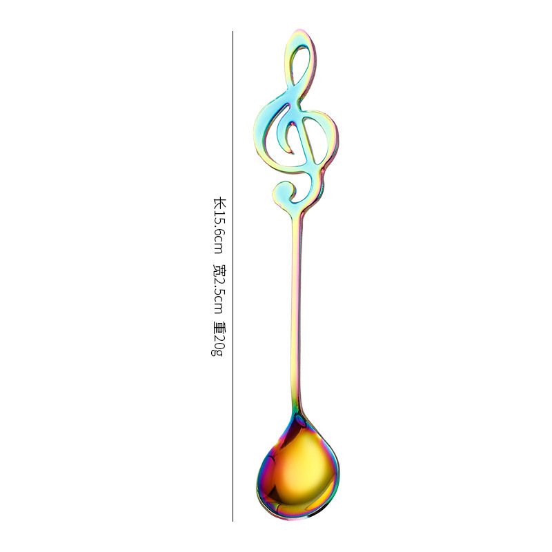 Creative Musical Gift, Treble Clef High Note Shaped Coffee Spoon, Cute And Exquisite Prize For Students_voghion.com