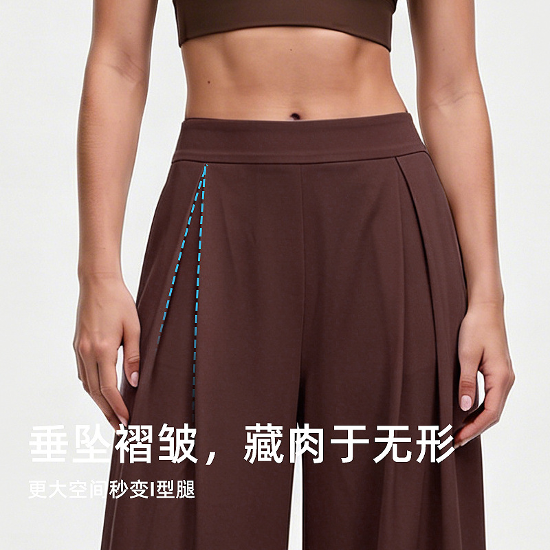 Pantalones deportivos de pierna recta y ancha para mujer, pantalones casuales y versátiles para fitness al aire libre, pantalones de yoga estilo lulu, pantalones largos holgados de 27 pulgadas que estilizan la figura.
