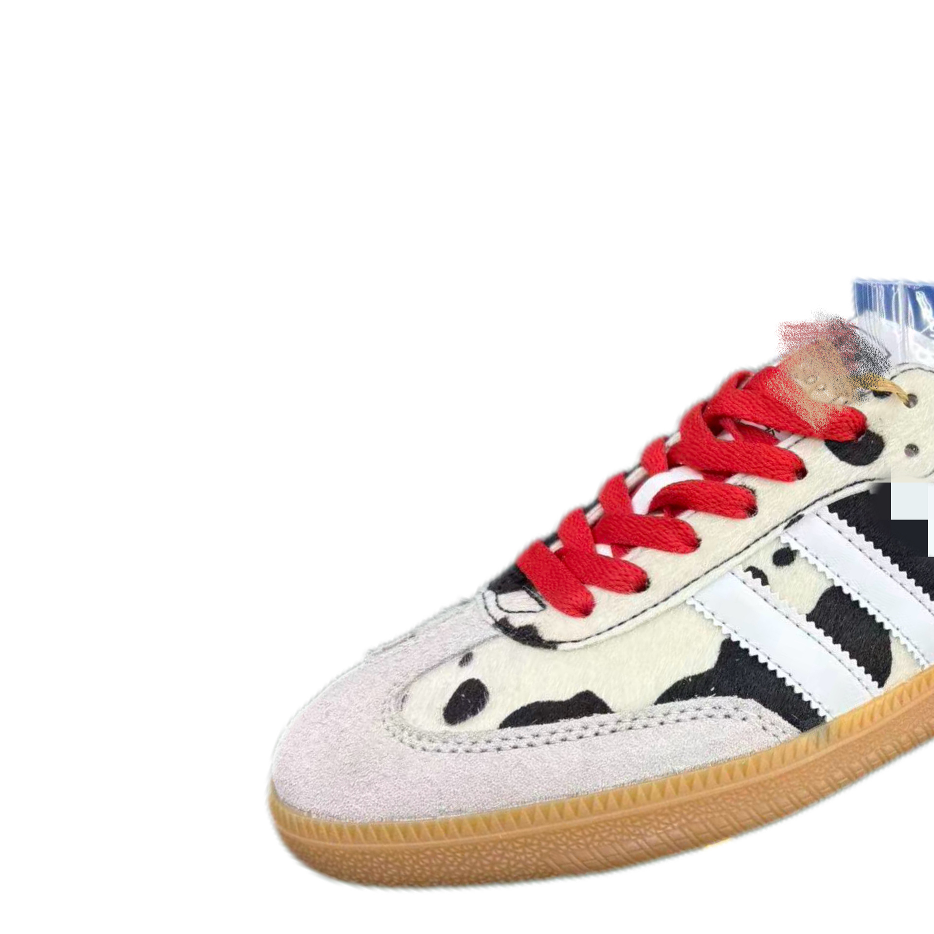 Zapatos de entrenamiento Sam.ba Putian puro original versión alta universitaria campus rojo aumento de altura gruesa osos de fresa zapatos de mujer blanco y negro image 14