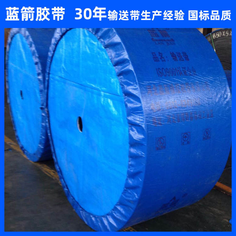 河北蓝箭输送带厂家供应矿用传送带 EP100运输皮带 橡胶环形输送