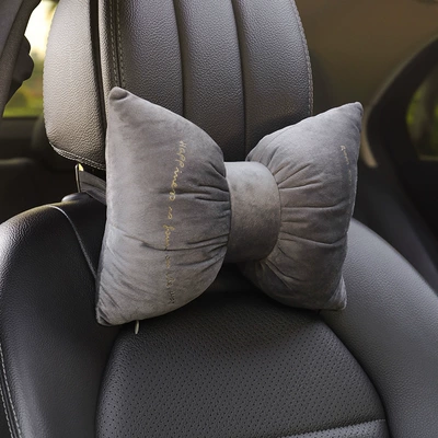 Headrest pair of car neck pillow - gray-headrest-single