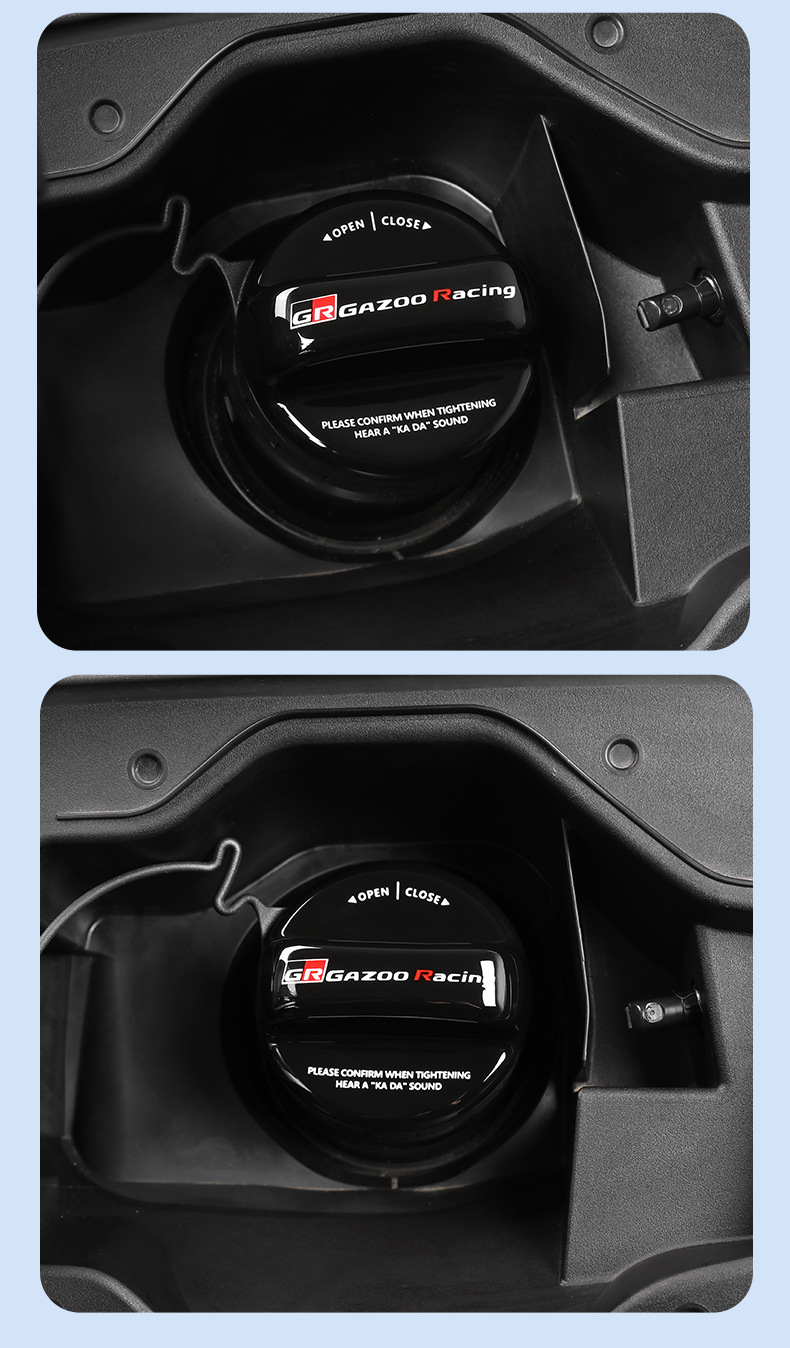 Suitable for all Toyota models RAV4, Camry, Prado, alloy throttle cover, GR carbon fiber pattern decorative protective cover