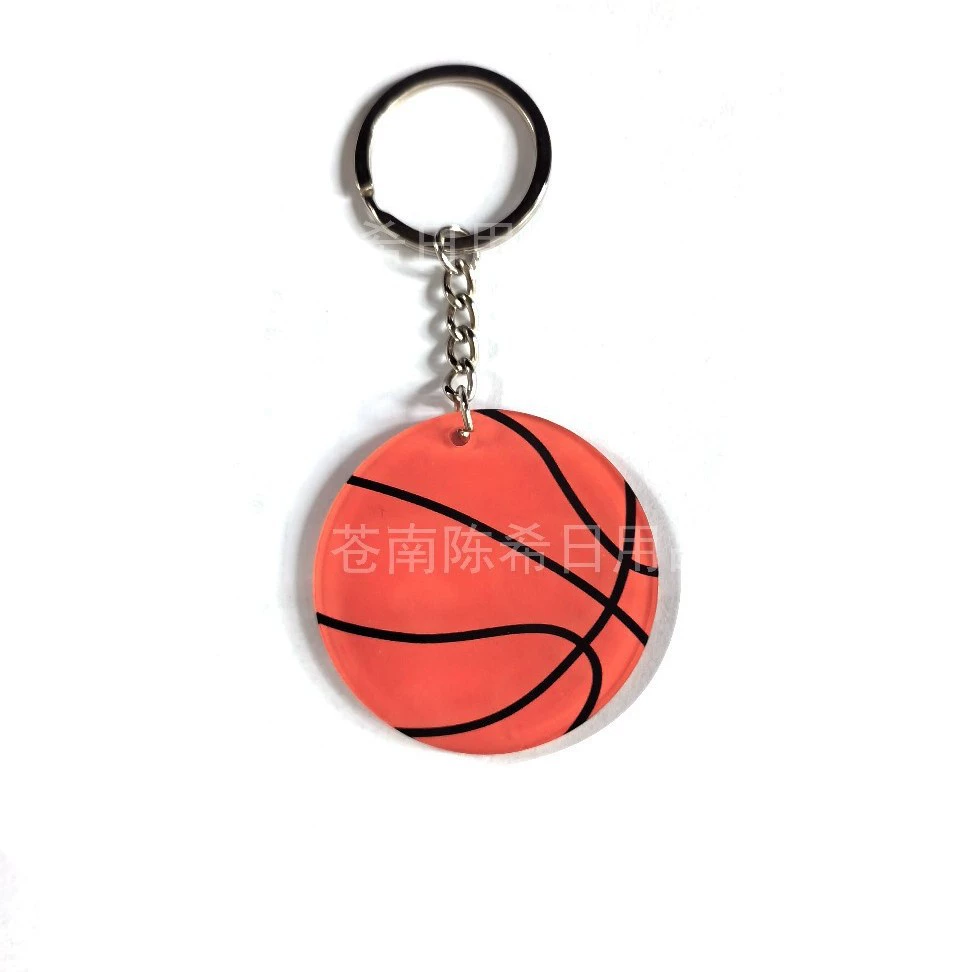 Креативный брелок из акрила: футбол, бейсбол, баскетбол, волейбол, пляжный мяч, регби